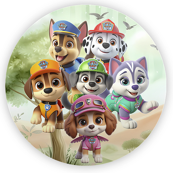 Painel Redondo - Patrulha Canina - Sublimado 3D