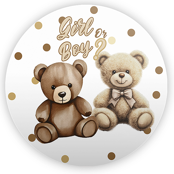 Painel Redondo - Chá Revelação - Sublimado 3D