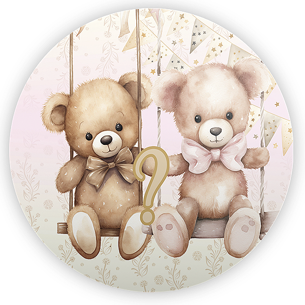 Painel Redondo - Chá Revelação - Sublimado 3D