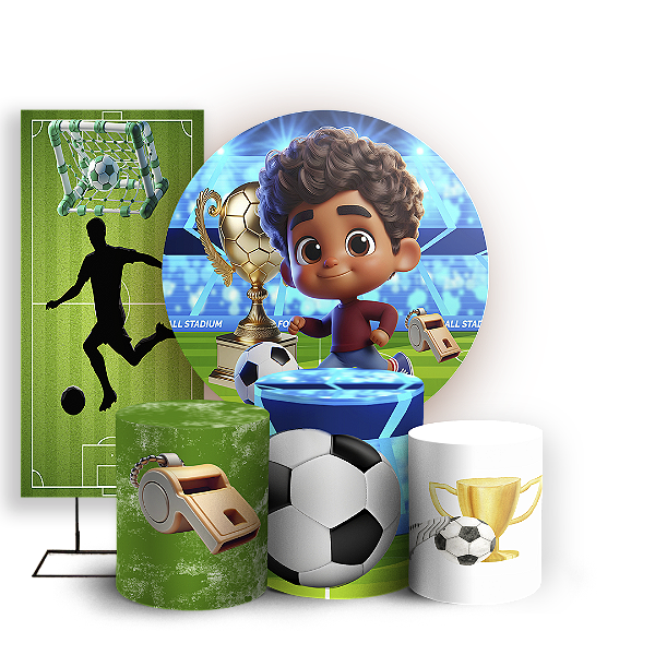 KIT Redondo Trio e Faixa - Futebol - Sublimado 3D