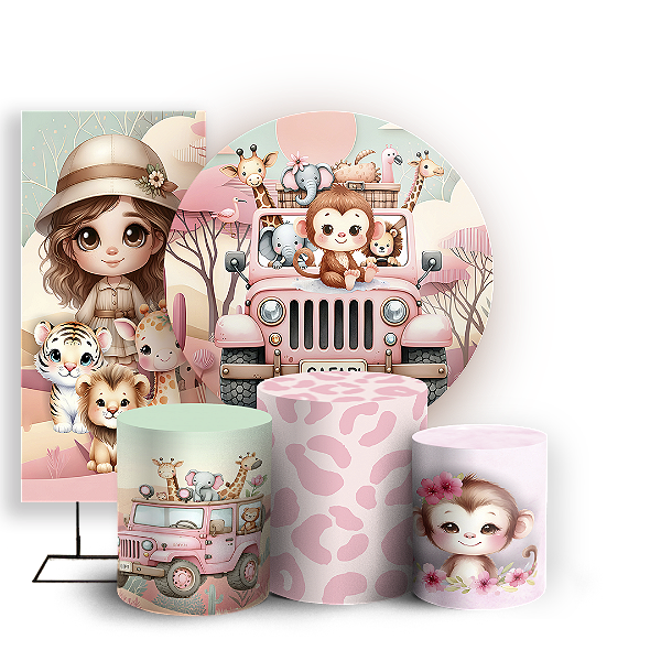 KIT Redondo Trio e Faixa - Safari - Sublimado 3D