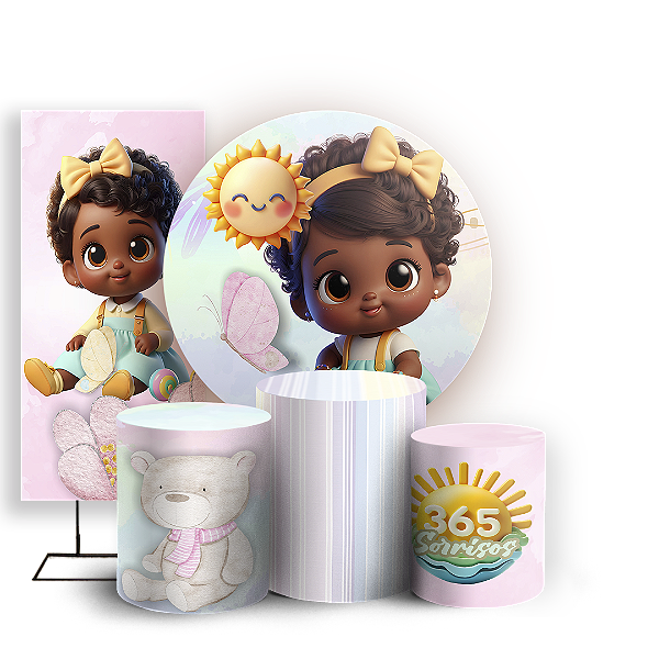 KIT Redondo Trio e Faixa - Sorrisos - Sublimado 3D