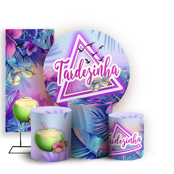 KIT Redondo Trio e Faixa - Tardezinha - Sublimado 3D