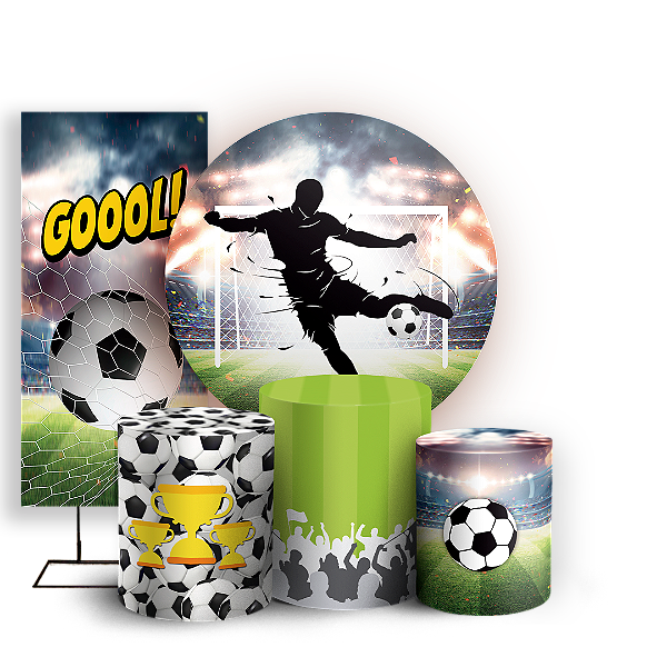 KIT Redondo Trio e Faixa - Futebol - Sublimado 3D