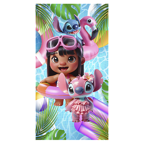 Faixa Lateral - Stitch Pool Party - Sublimado 3D