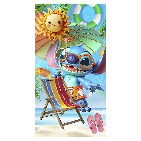 Faixa Lateral - Stitch Pool Party - Sublimado 3D