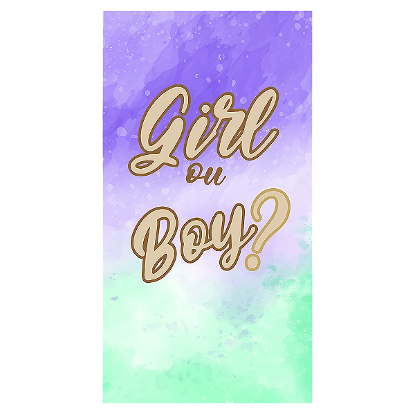 Faixa Lateral - Chá Revelação - Sublimado 3D