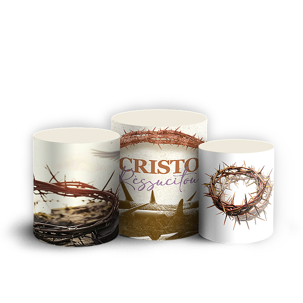 Trio Cilindro - Páscoa - Sublimado 3D