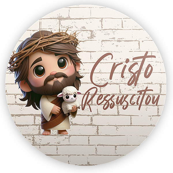 Painel Redondo - Páscoa - Sublimado 3D