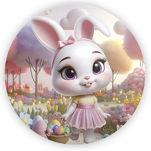 Painel Redondo - Páscoa - Sublimado 3D