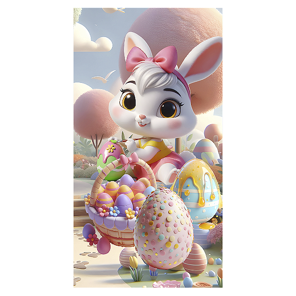 Faixa Lateral - Páscoa - Sublimado 3D