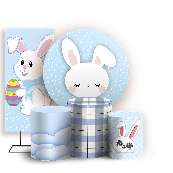 KIT Redondo Trio e Faixa - Páscoa - Sublimado 3D