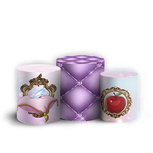 Trio Cilindro - Princesas - Sublimado 3D