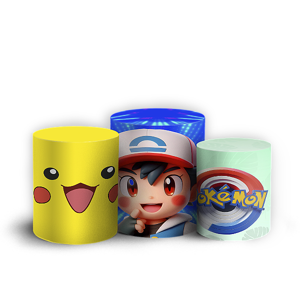 Trio Cilindro - Pokemon - Sublimado 3D