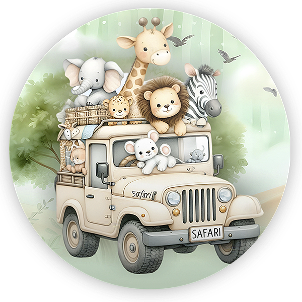 Painel Redondo - Safari - Sublimado 3D