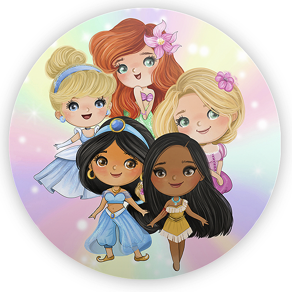 Painel Redondo - Princesas - Sublimado 3D