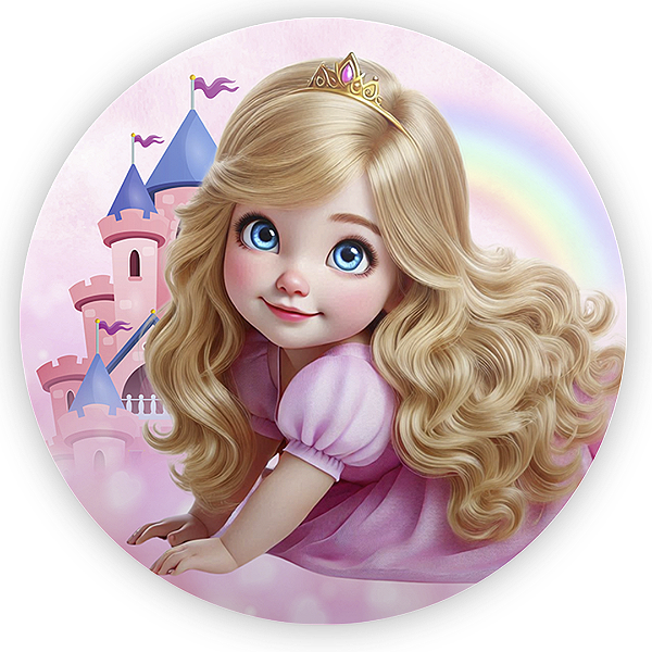 Painel Redondo - Princesa - Sublimado 3D