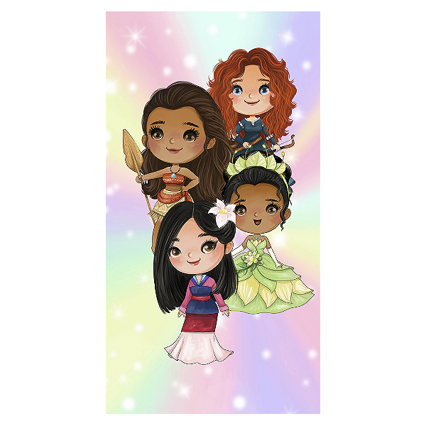 Faixa Lateral - Princesas - Sublimado 3D