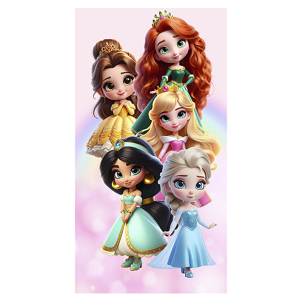 Faixa Lateral - Princesas - Sublimado 3D