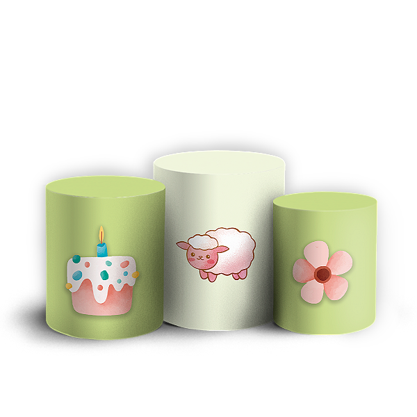 Trio Cilindro - Pascoa - Sublimado 3D