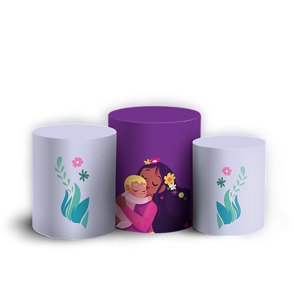 Trio Cilindro - Dia Das Mães - Sublimado 3D