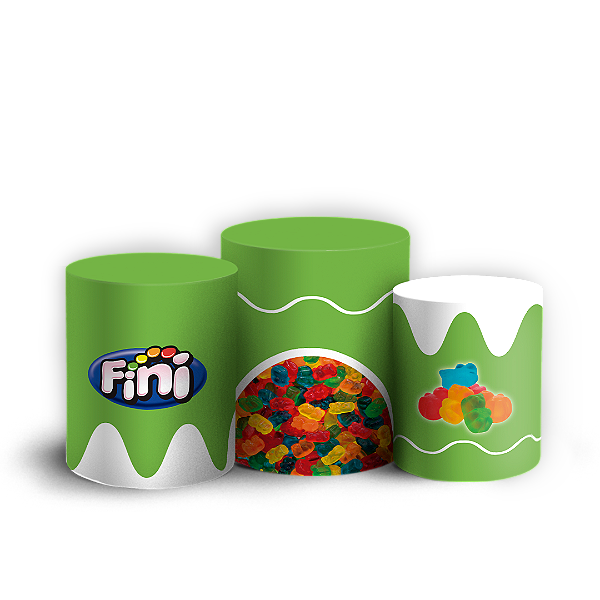 Trio Cilindro - Doces Fini - Sublimado 3D