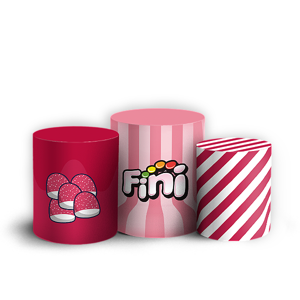 Trio Cilindro - Doces Fini - Sublimado 3D
