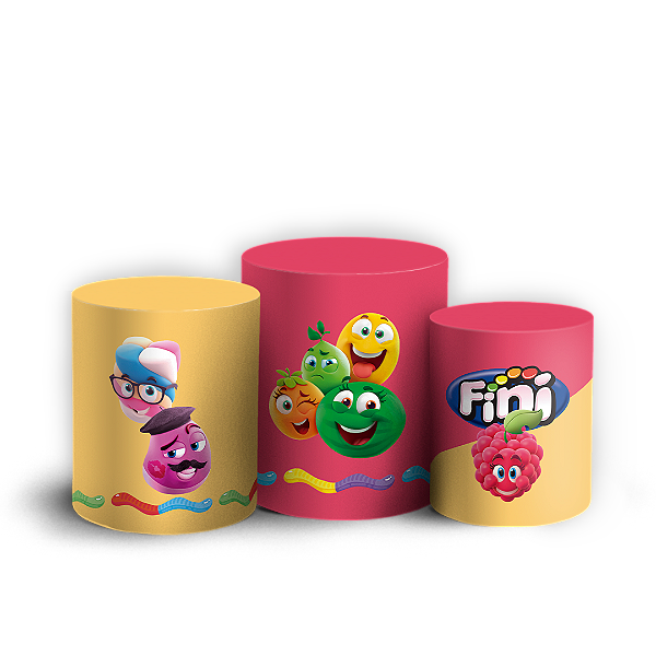 Trio Cilindro - Doces Fini - Sublimado 3D