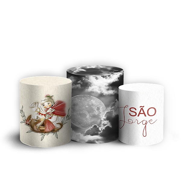 Trio Cilindro - São Jorge - Sublimado 3D