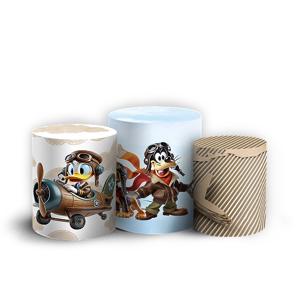 Trio Cilindro - Mickey Aviador - Sublimado 3D