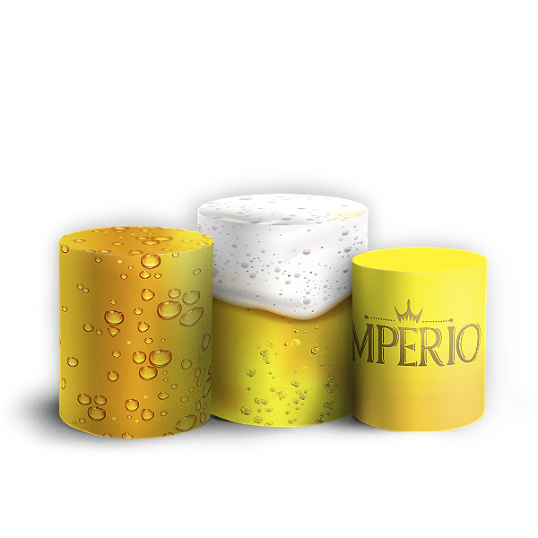 Trio Cilindro - Cerveja - Sublimado 3D