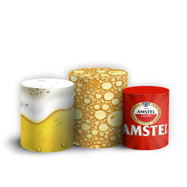 Trio Cilindro - Cerveja - Sublimado 3D