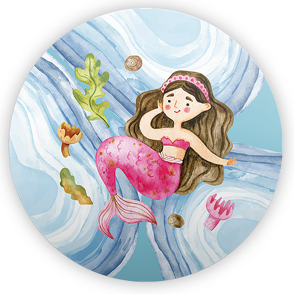 Painel Redondo - Fundo Do Mar  - Sublimado 3D