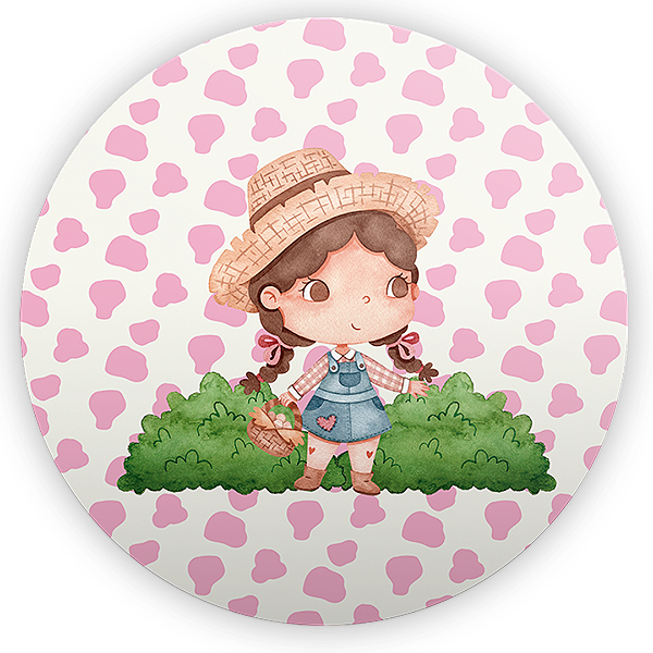 Painel Redondo - Fazendinha  - Sublimado 3D