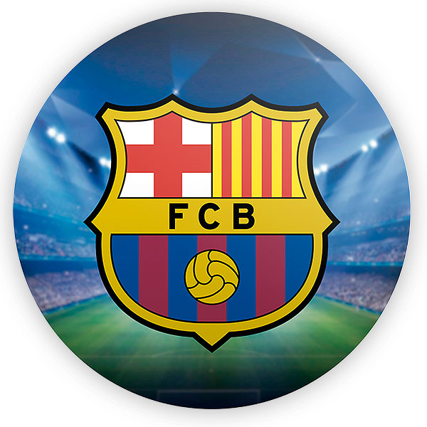 Painel Redondo - Time Barcelona  - Sublimado 3D