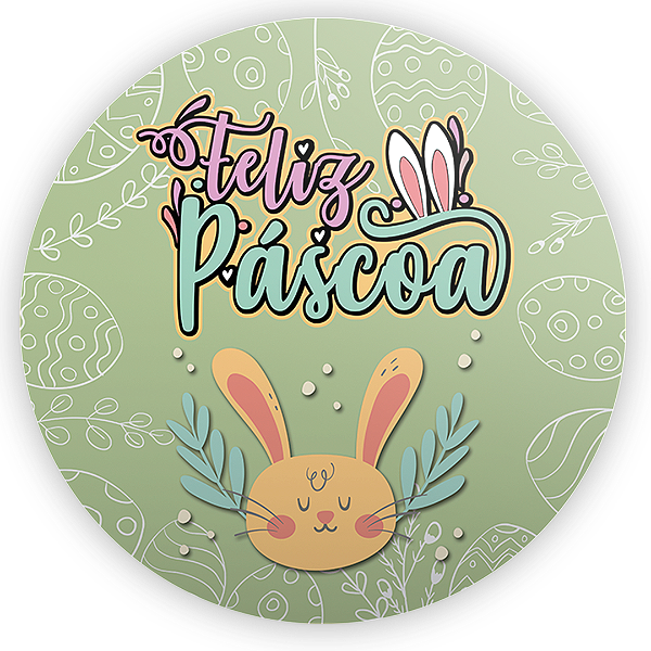 Painel Redondo - Páscoa  - Sublimado 3D