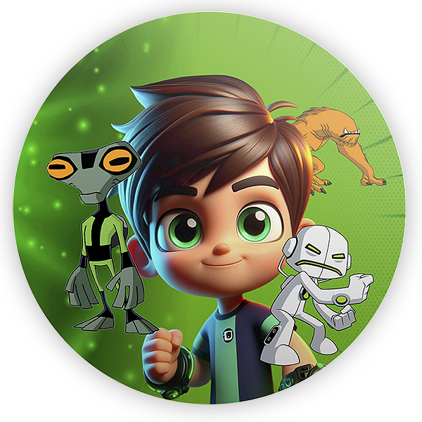 Painel Redondo - Ben 10 - Sublimado 3D