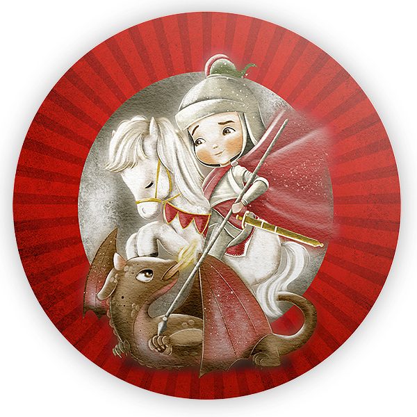 Painel Redondo - São Jorge - Sublimado 3D