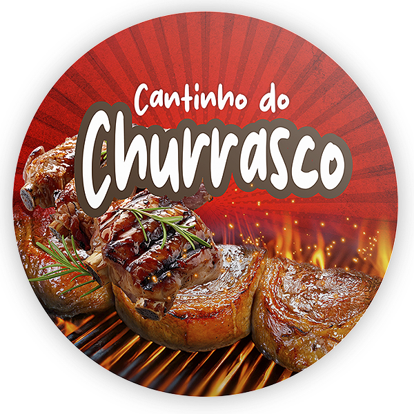 Painel Redondo - Churrasco - Sublimado 3D
