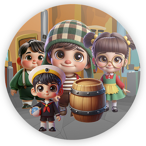 Painel Redondo - Chaves - Sublimado 3D