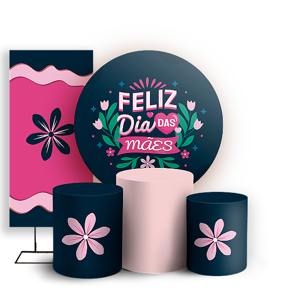 KIT Redondo Trio e Faixa - Dia Das Mães - Sublimado 3D
