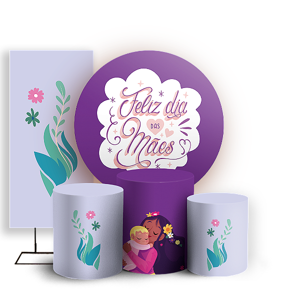 KIT Redondo Trio e Faixa - Dia Das Mães - Sublimado 3D