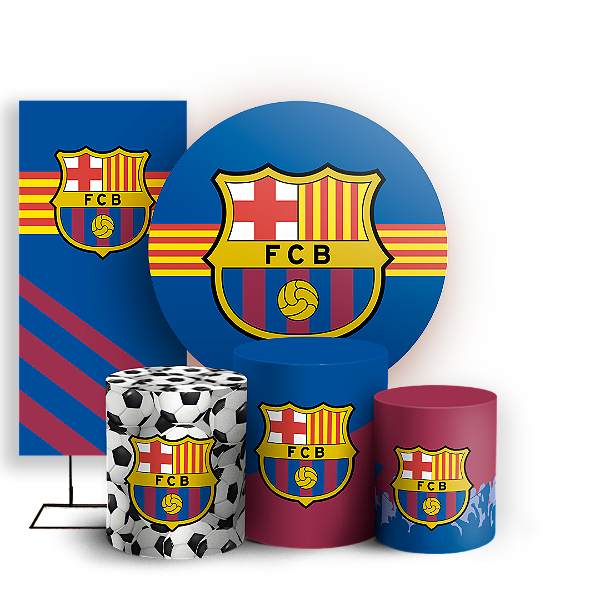 KIT Redondo Trio e Faixa - Time Barcelona - Sublimado 3D