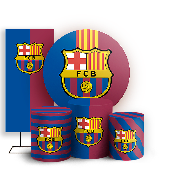 KIT Redondo Trio e Faixa - Time Barcelona - Sublimado 3D