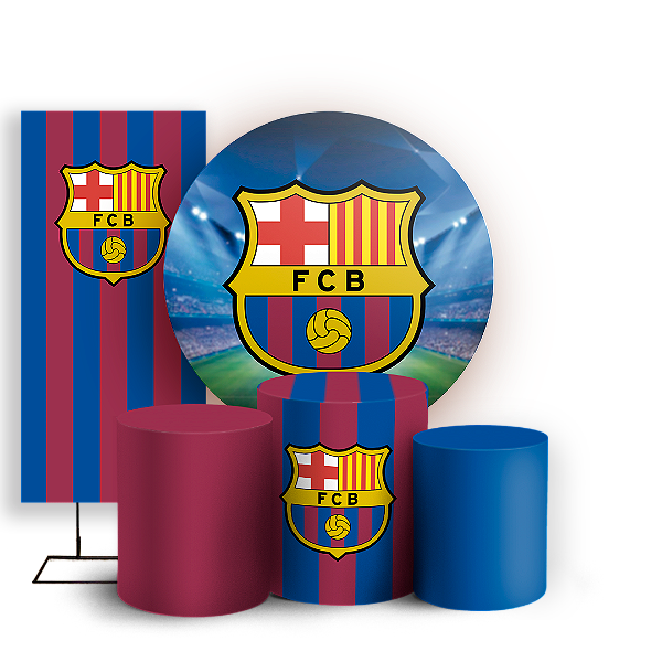KIT Redondo Trio e Faixa - Time Barcelona - Sublimado 3D
