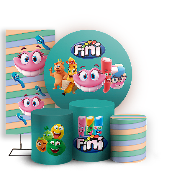 KIT Redondo Trio e Faixa - Doces Fini - Sublimado 3D