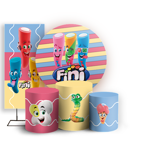 KIT Redondo Trio e Faixa - Doces Fini - Sublimado 3D