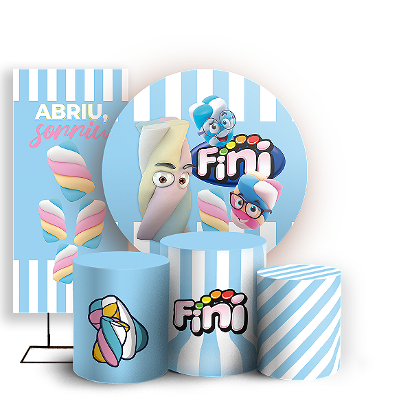 KIT Redondo Trio e Faixa - Doces Fini - Sublimado 3D