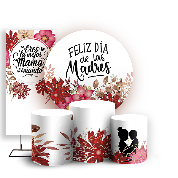 KIT Redondo Trio e Faixa - Dia de la Madre - Sublimado 3D