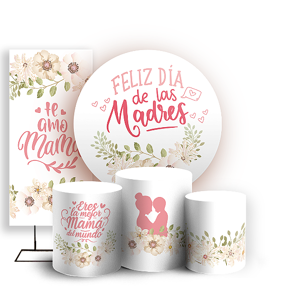 KIT Redondo Trio e Faixa - Dia de la Madre - Sublimado 3D